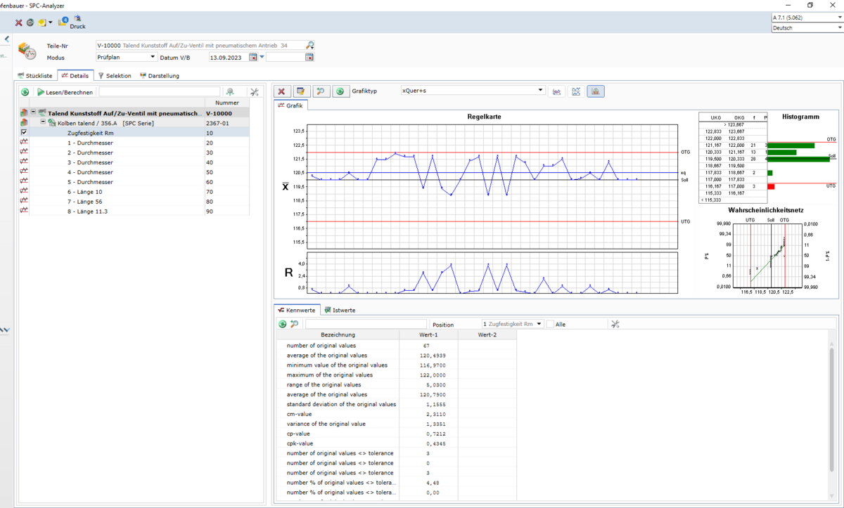 SPC software Screenshot QS1