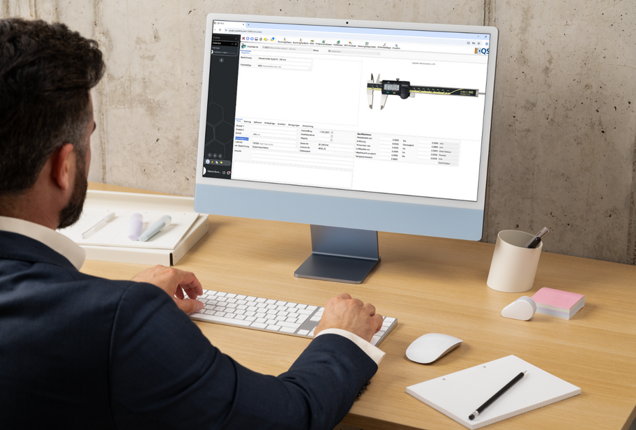 MockUp Prüfmittelmanagement Software, Wartungsplan Messchieber