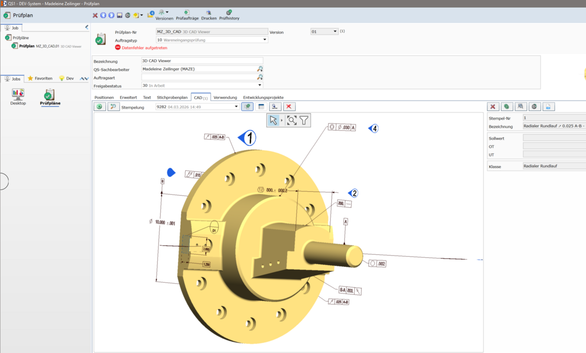 CAD integration CAQ software CADViewer