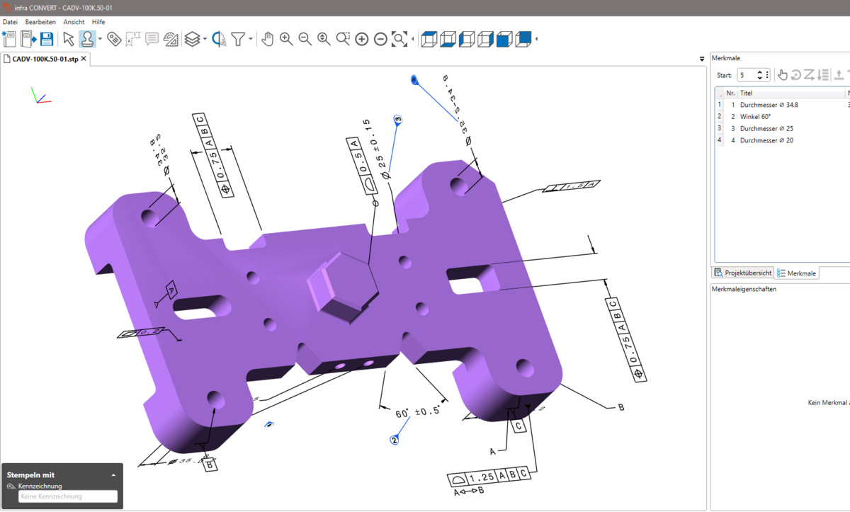 CAD integration CAQ software 3D drawing